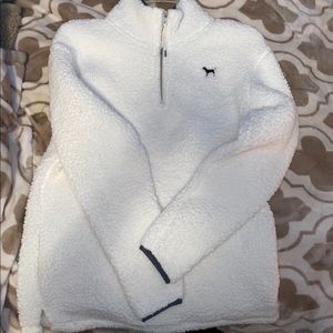 White half zip up sweater